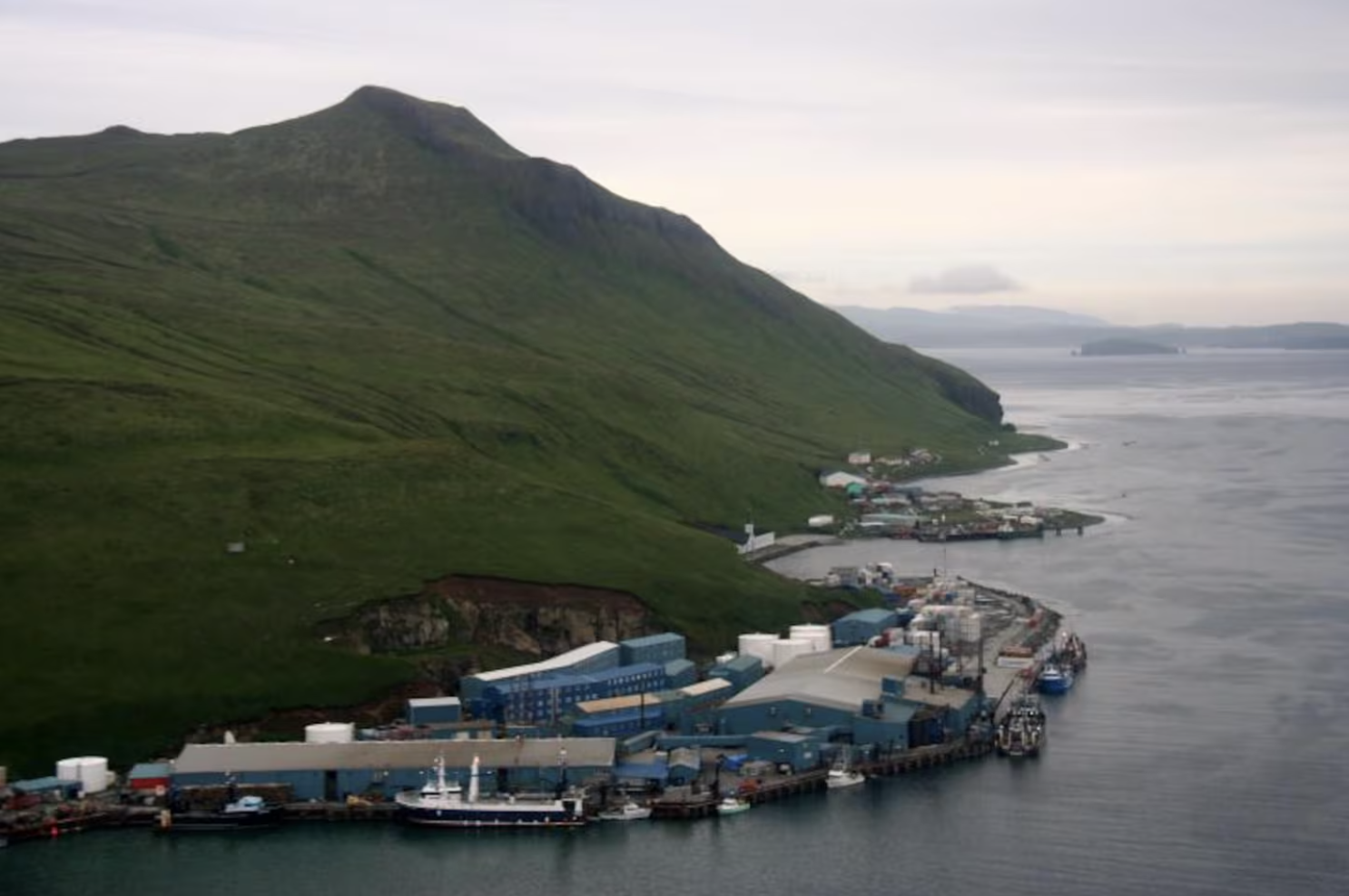 Trident Seafoods operated a plant in Akutan, Alaska, pictured here in 2021.