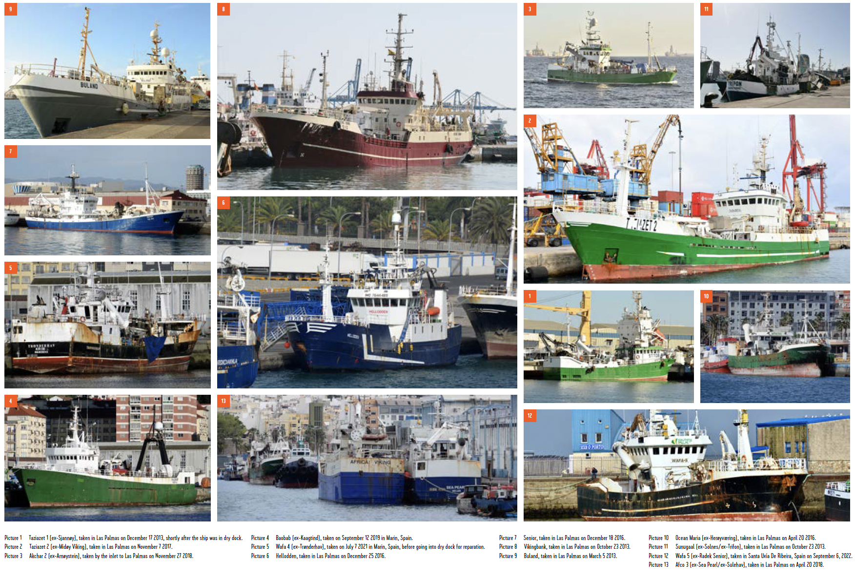 Thirteen Spanish vessels operated in overfished waters off the West African coast, including Western Sahara. In 2022, the UN Food and Agriculture Organization reported that most species targeted for fishmeal in those waters were fished at unsustainable levels.